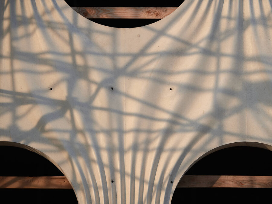 Architekturfotografie der Swiss Life Arena in Zürich von Caruso St. John – eine fotografische Serie vom Rohbau bis zur fertigen Architektur, mit Betonstrukturen, Licht, Treppen und Fassaden.