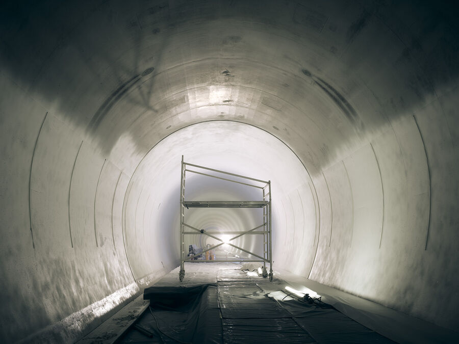 Architekturfotografie Tunnelbau Cern Genf